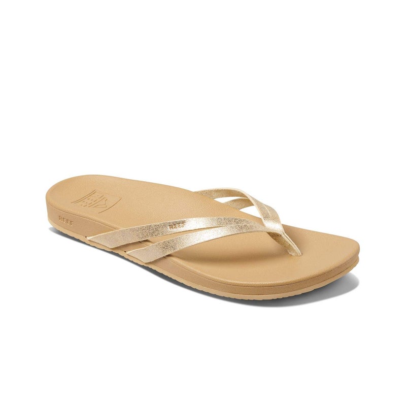Reef Cushion Spring Joy Womens Flip Flop, Molded Cushion Footbed, Arch Support, Champagne, 9 - Image 1